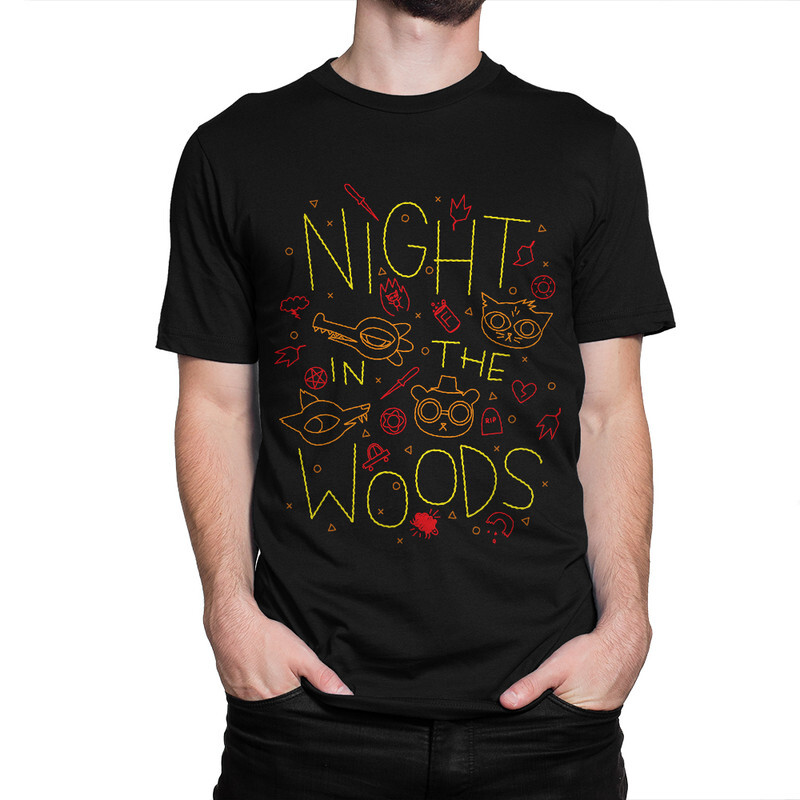 фото Футболка мужская dream shirts night in the woods 9898935222 черная xl