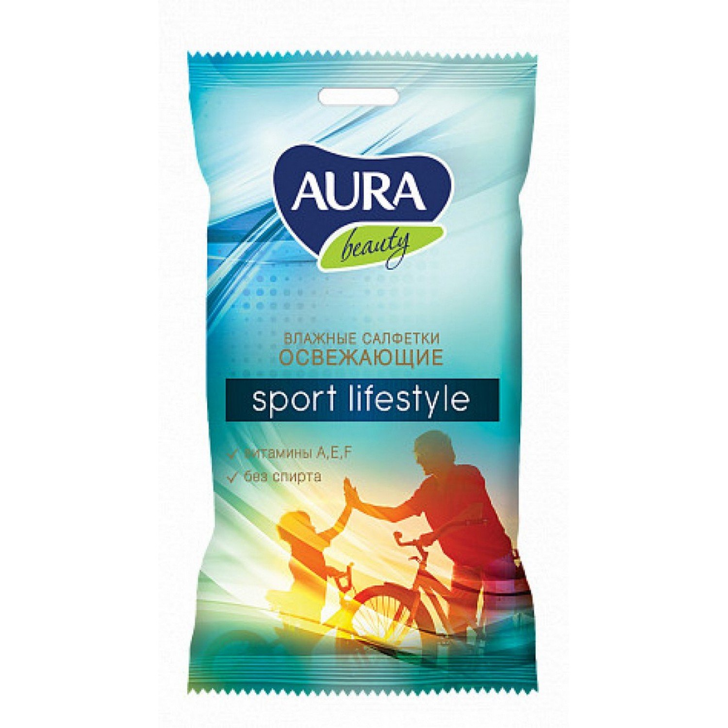 фото Влажные салфетки aura beauty sport lifestyle 15 шт