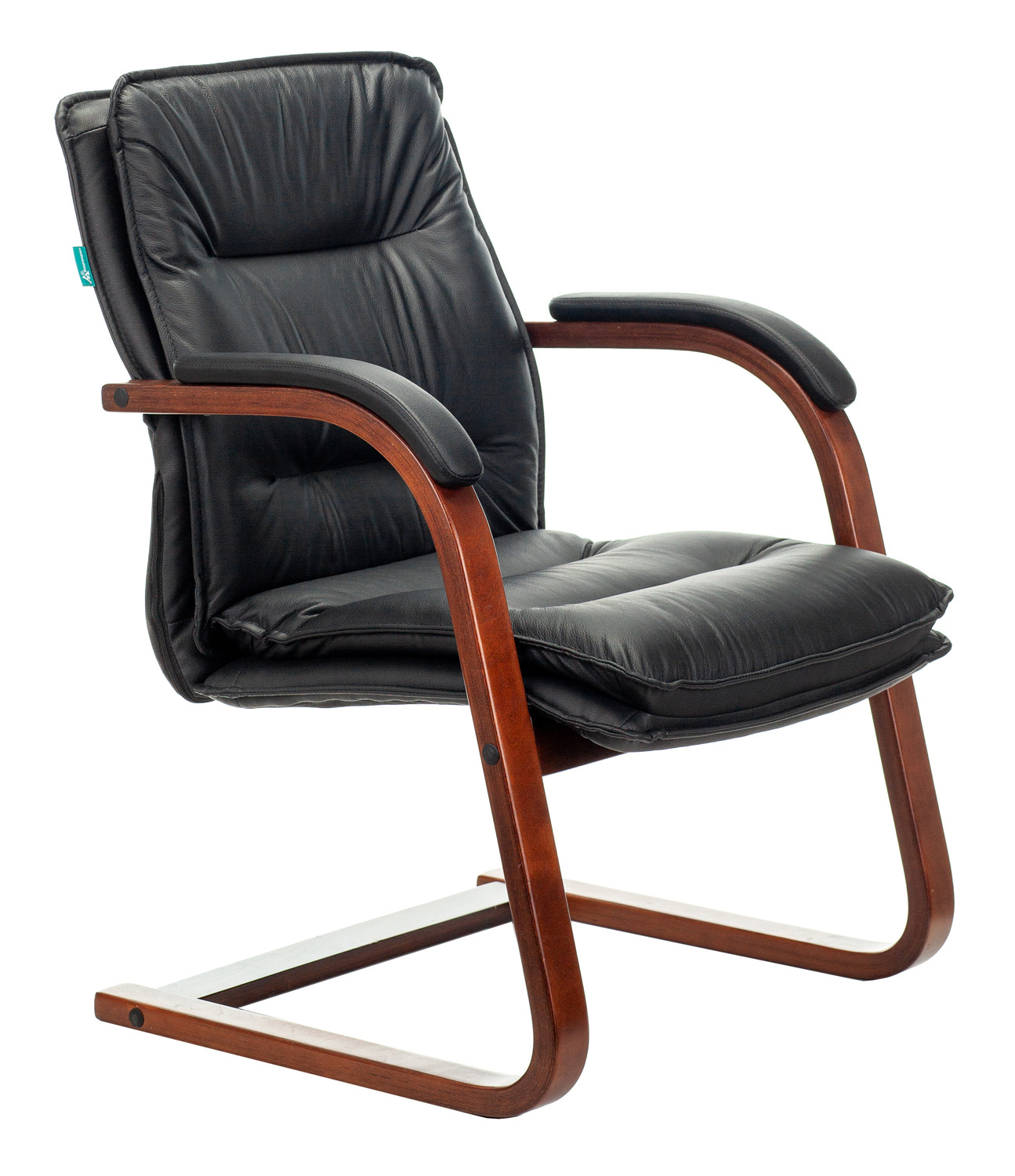 

Кресло Бюрократ T-9927WALNUT-AV черный кожа полозья дерево