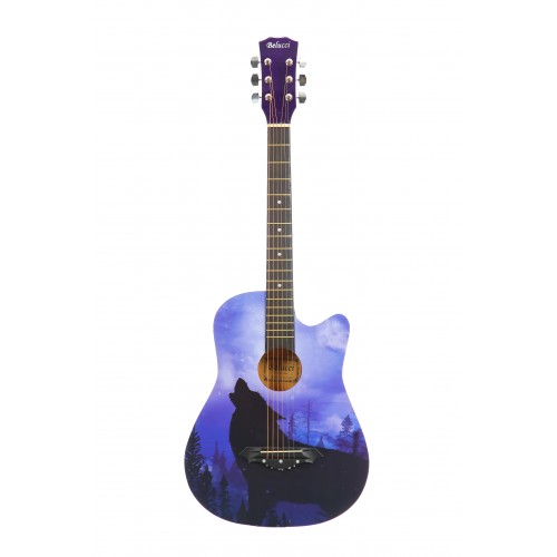Акустическая гитара с анкером,глянцевая.Липа 7/8(38 дюйм) Belucci BC3840 Wolf