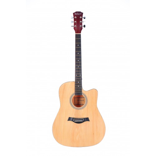 фото Акустическая гитара с анкером,глянцевая.натур цвет.липа 41дюйм elitaro e4110 n