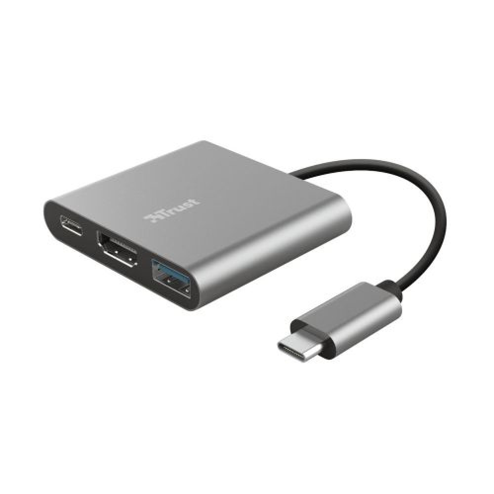 фото Адаптер 23772 trust dalyx 3-в-1 multiport usb-c