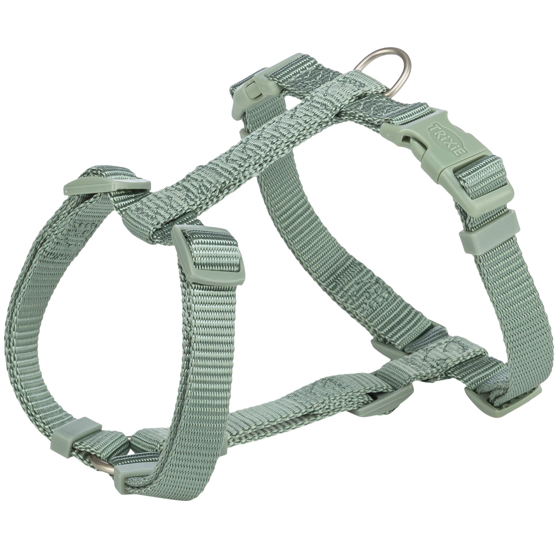 Шлейка для собак Trixie Premium H-harness, нейлон, шалфей, M-L, 52-75 см/20 мм