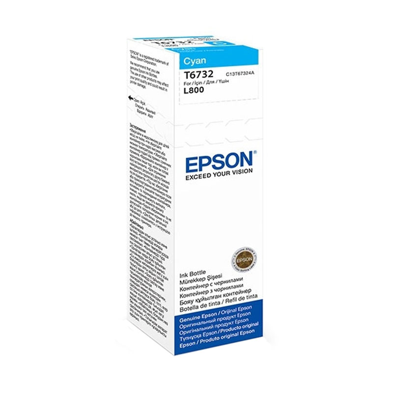 Струйный картридж EPSON T6732 (C13T67324A), голубой, оригинальный