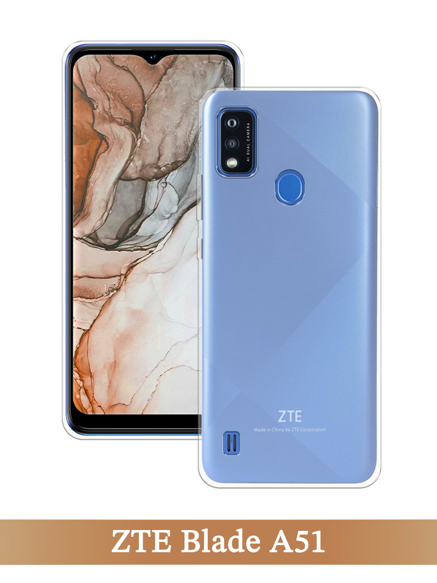 

Чехол на ZTE Blade A51 прозрачный, 134550-1