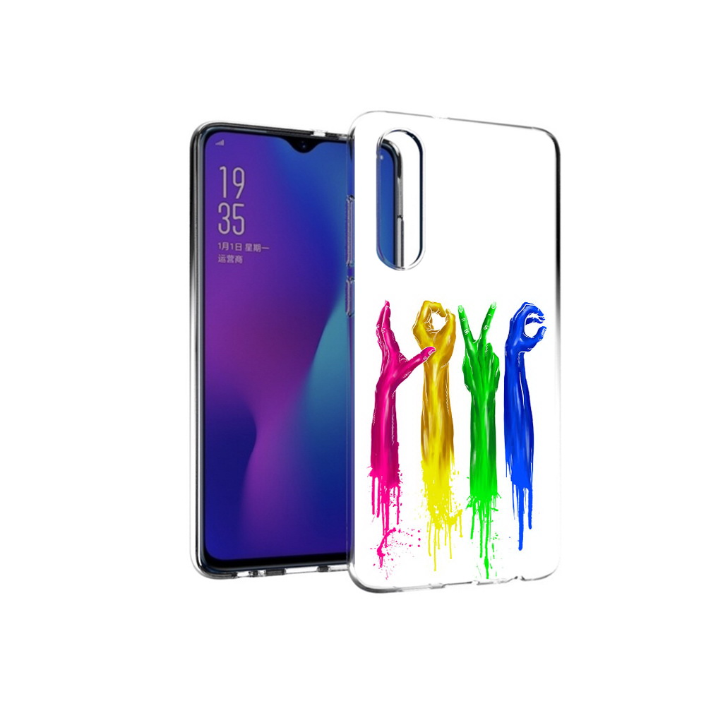 

Чехол MyPads Tocco для Huawei P30 яркие руки love, Прозрачный, Tocco