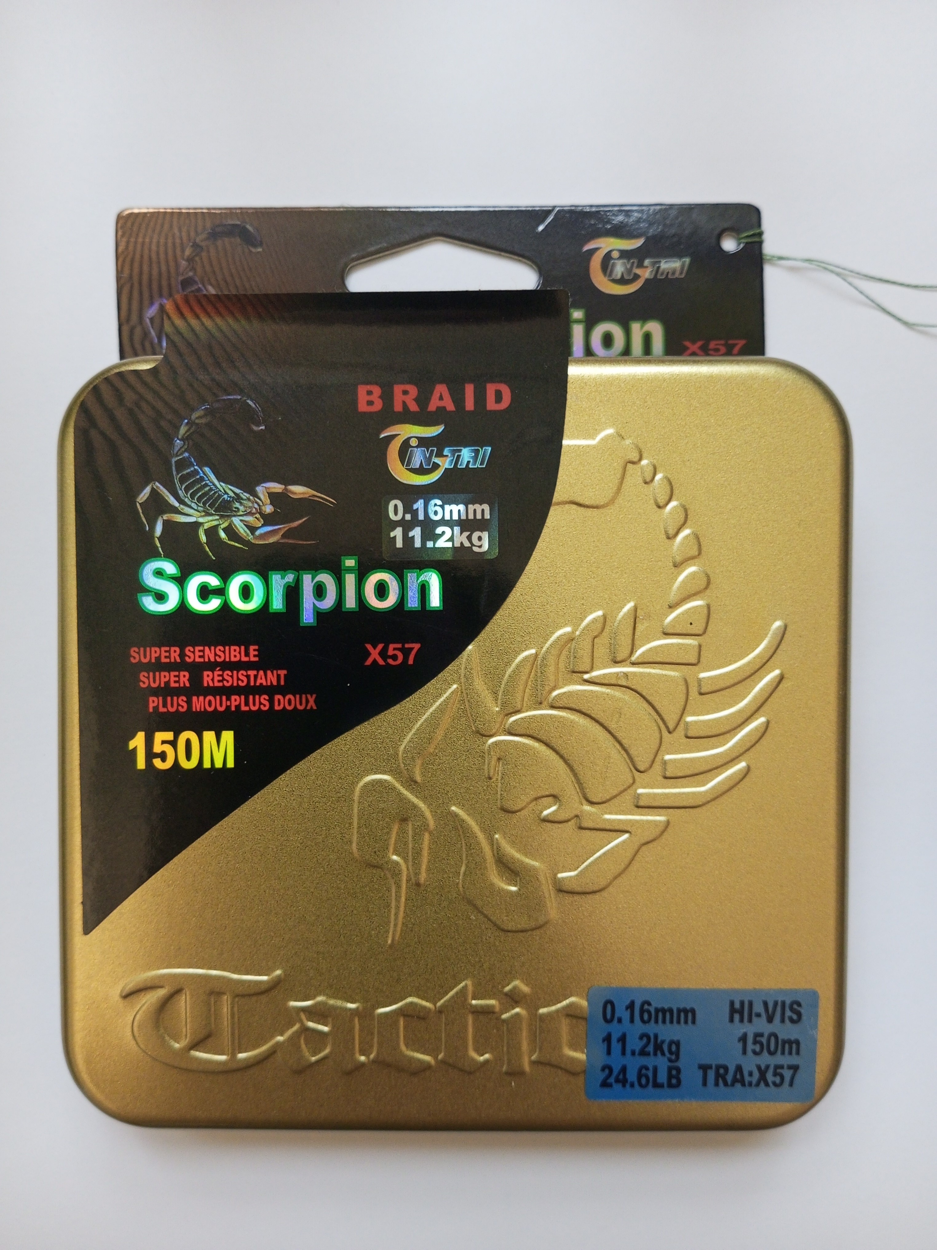 Леска плетеная JIN TAI BRAID SCORPION 150m 0,16/11,2кг