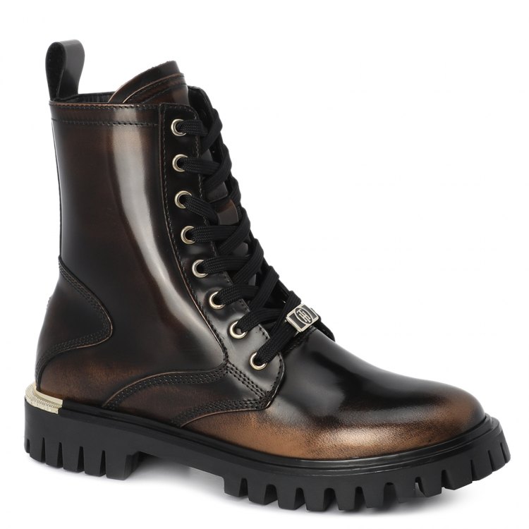 фото Женские ботинки tommy hilfiger polished leather lace up boot цв. темно-коричневый 41 eu