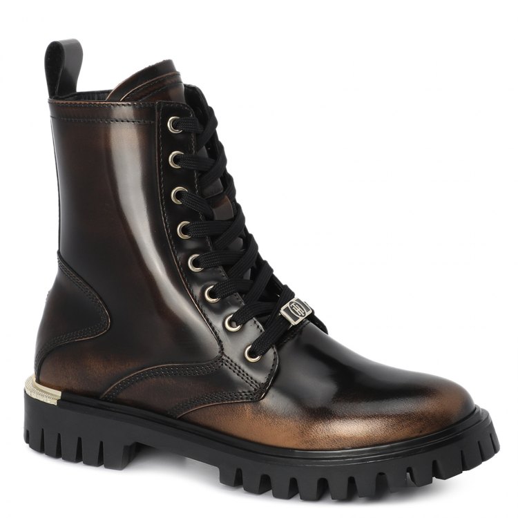 фото Женские ботинки tommy hilfiger polished leather lace up boot цв. темно-коричневый 40 eu