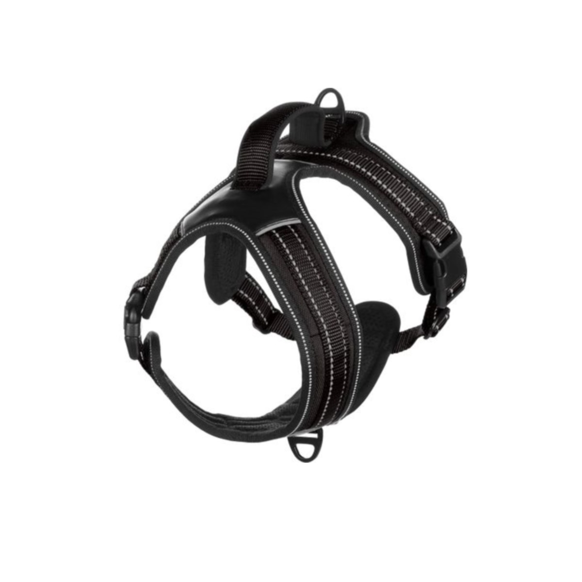 

Шлейка для собак Flamingo TOGA, нейлон, черный, XS, 47-57 см