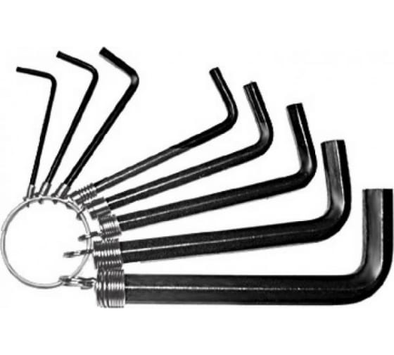 Ключи шестигранные на кольце, 8 шт (2-10 мм) CrV | код 64165 | FIT (1 шт.) ключи курс 64173 шестигранные на кольце 10 шт 2 14 мм