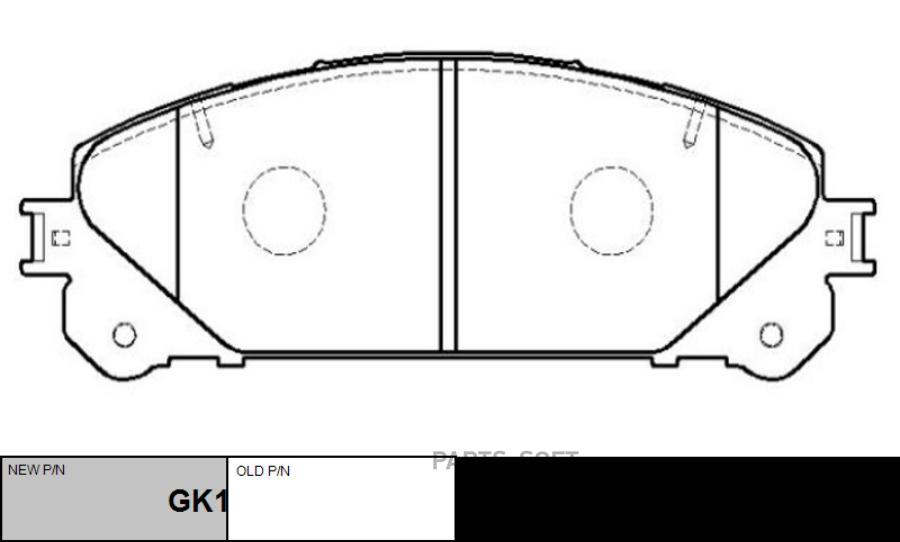 

Колодки тормозные дисковые перед | CTR CKT69 / GK1082