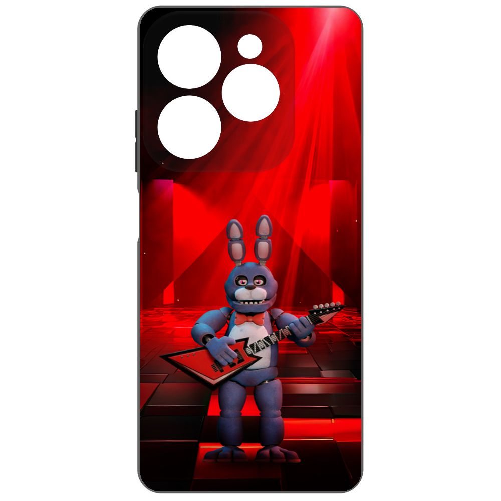 

Чехол-накладка Krutoff Soft Case ФНАФ - Бонни с гитарой для INFINIX Hot 40i черный
