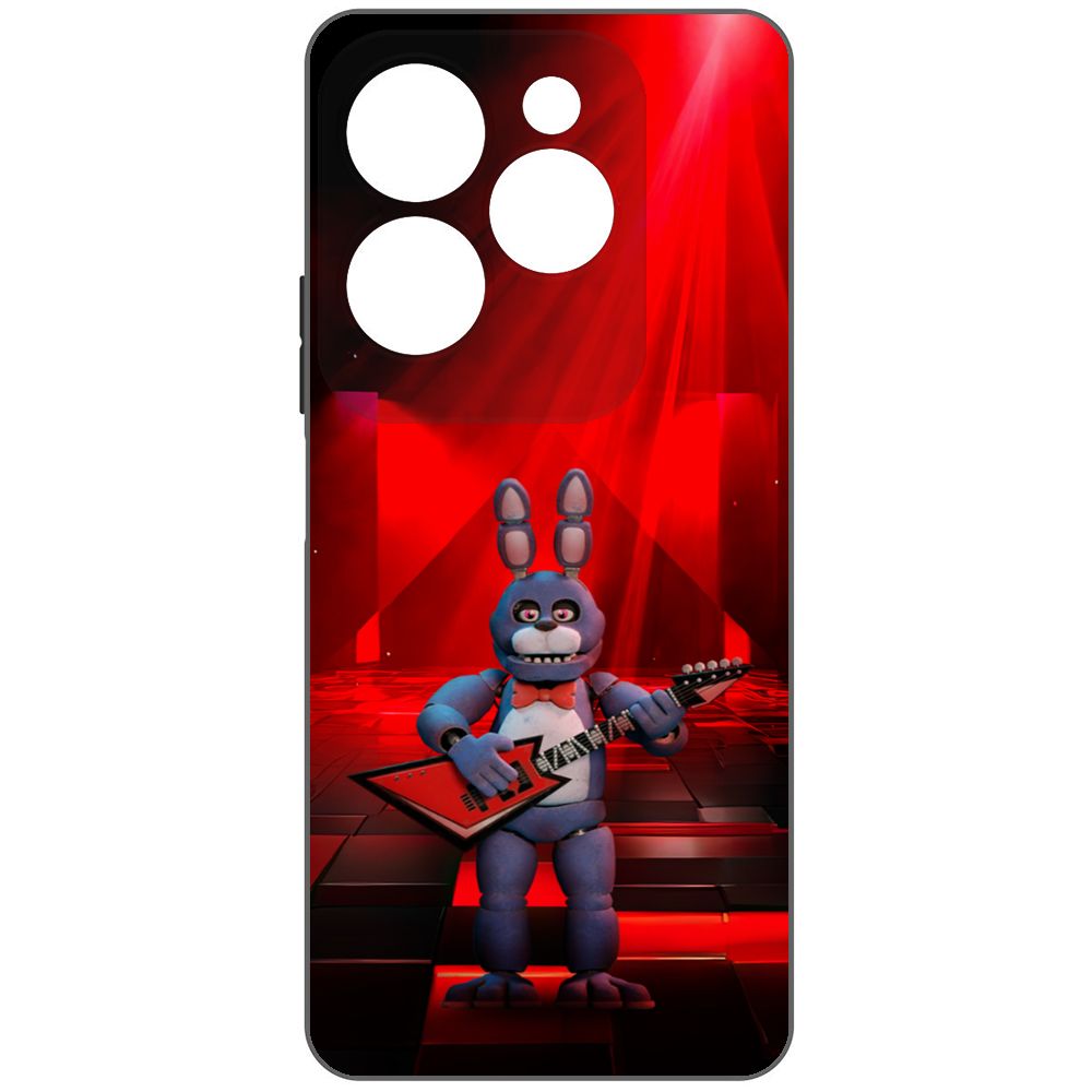 

Чехол-накладка Krutoff Soft Case ФНАФ - Бонни с гитарой для INFINIX Hot 40 черный