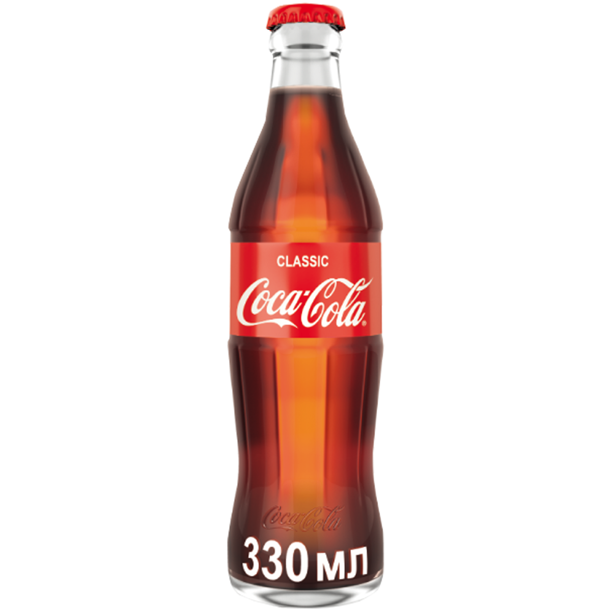 фото Напиток сильногазированный coca-cola сlassic стекло 0.33 л