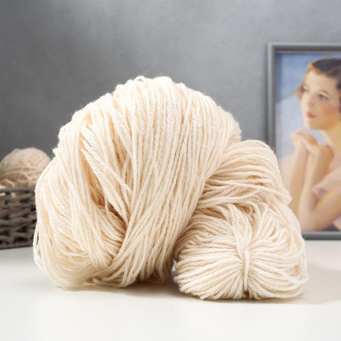 

Пряжа "Карачаевская" 100% акрил 820-850м/250-280гр (27 Молоко), Белый, Пряжа "Карачаевская"