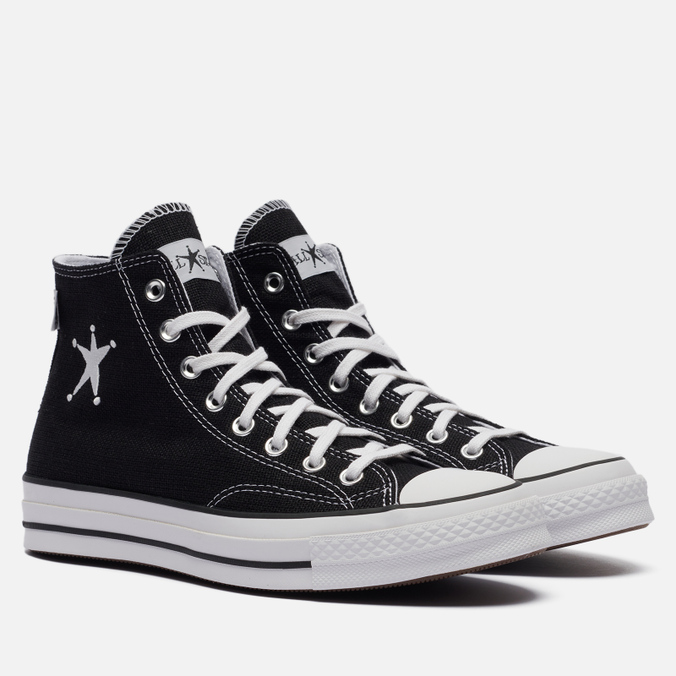 

Кеды унисекс Converse x Stussy Chuck 70 High черные 37 EU, x Stussy Chuck 70 High