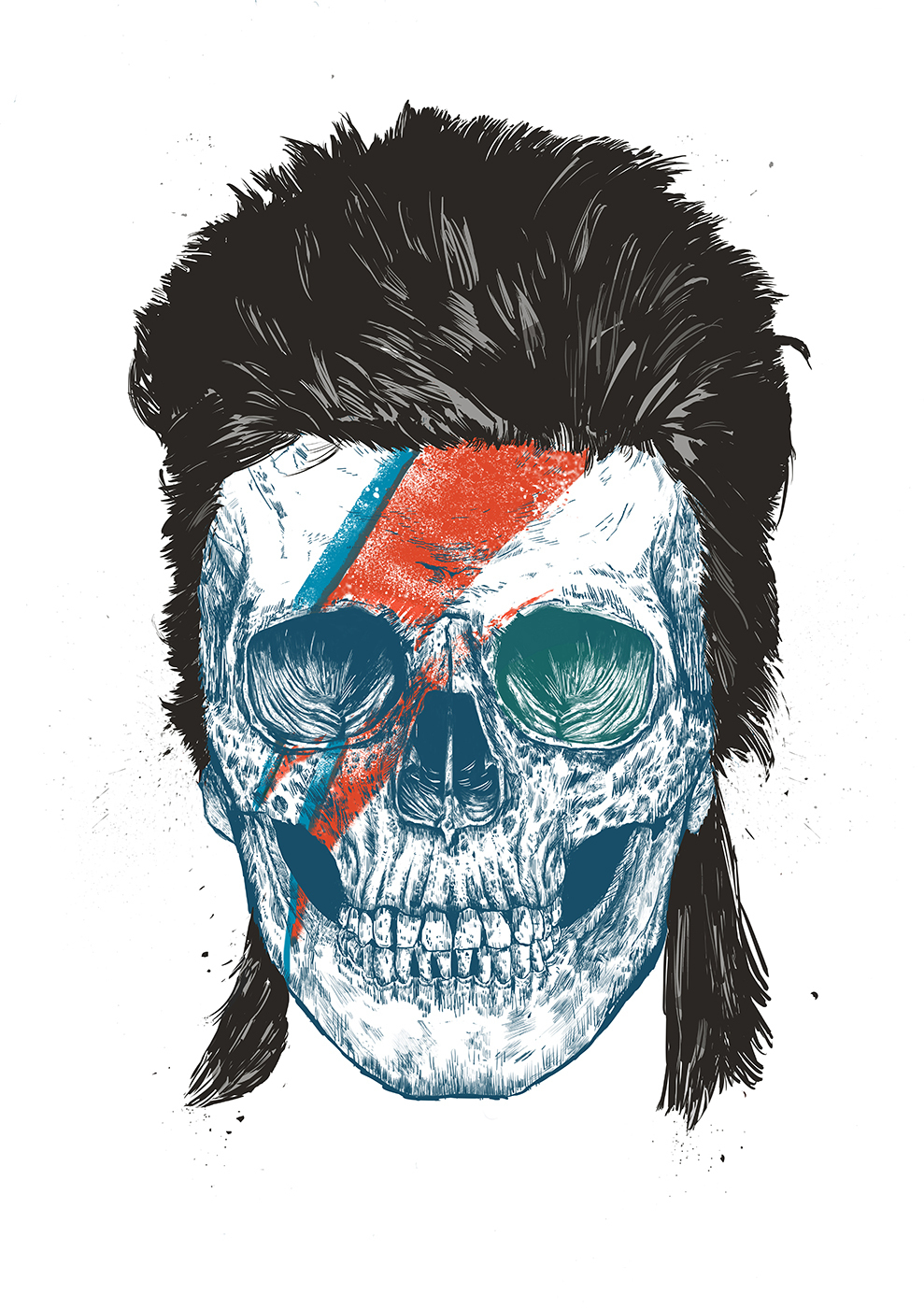 

Большой постер на стену Eye of the singer Bowie's skull 60х90 см без рамы, BSBOWIE