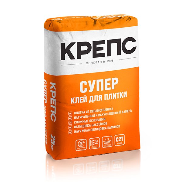 

Клей для плитки КРЕПС Супер, 25кг *1/56