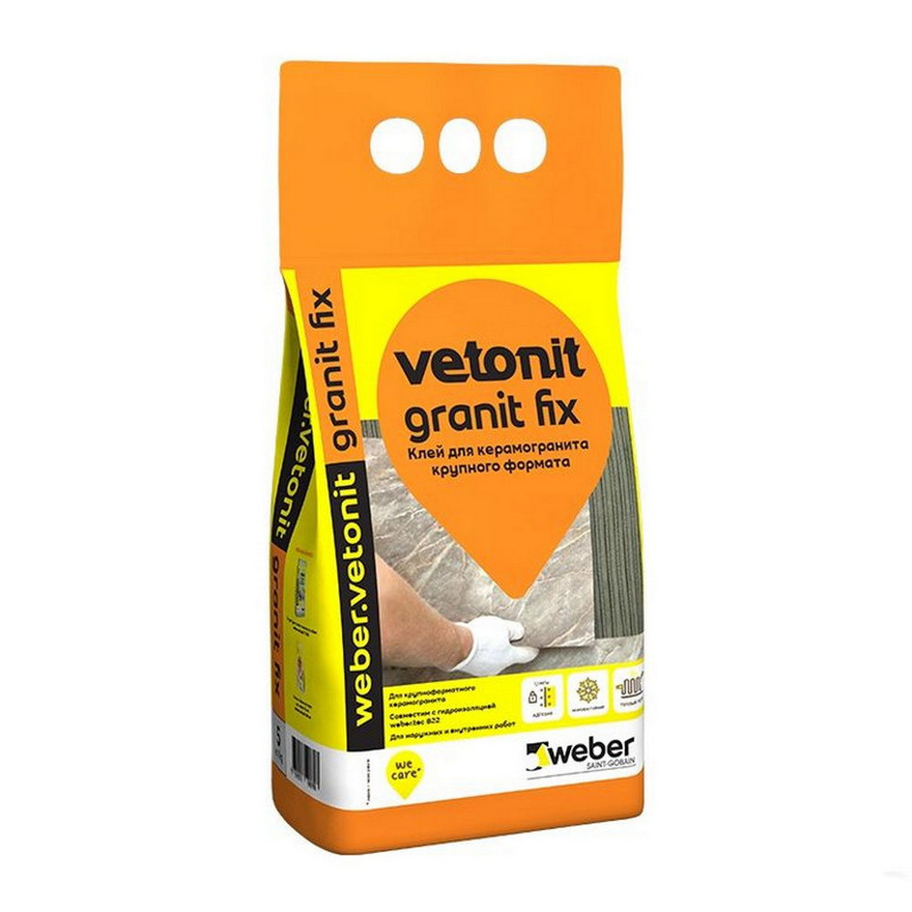 

Клей для плитки Weber Vetonit Granit fix, 5 кг