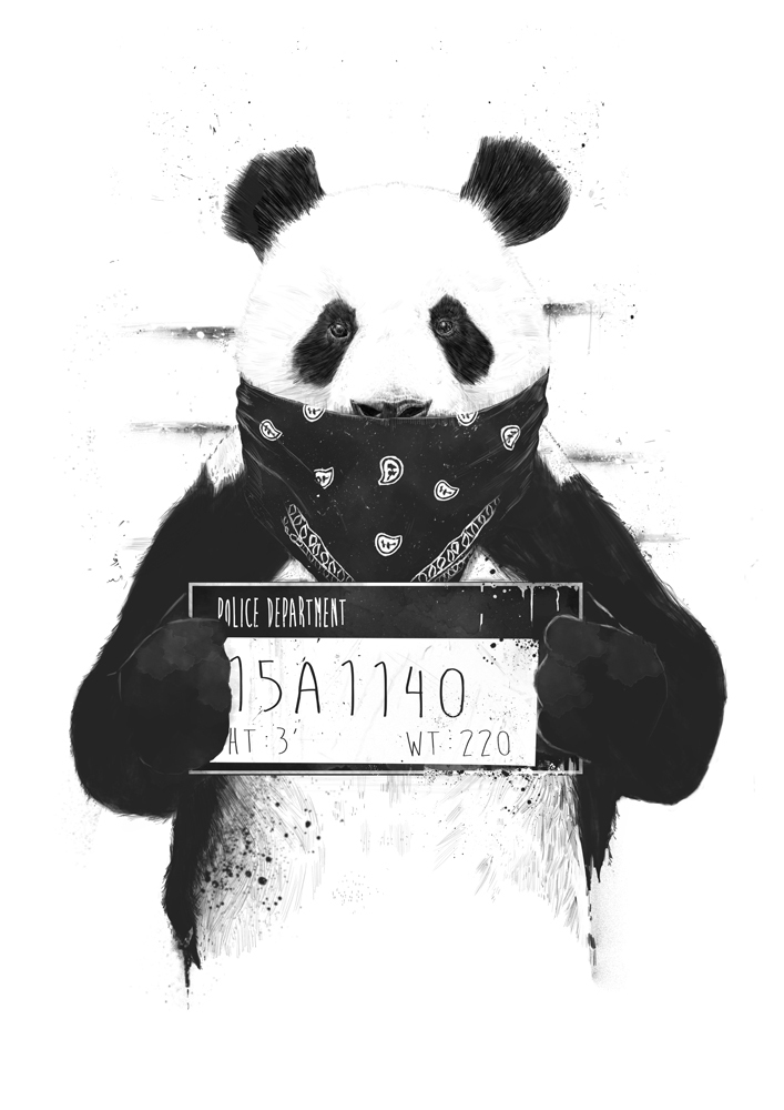 

Большой постер на стену Bad panda 40х50 см без рамы, BSBAD