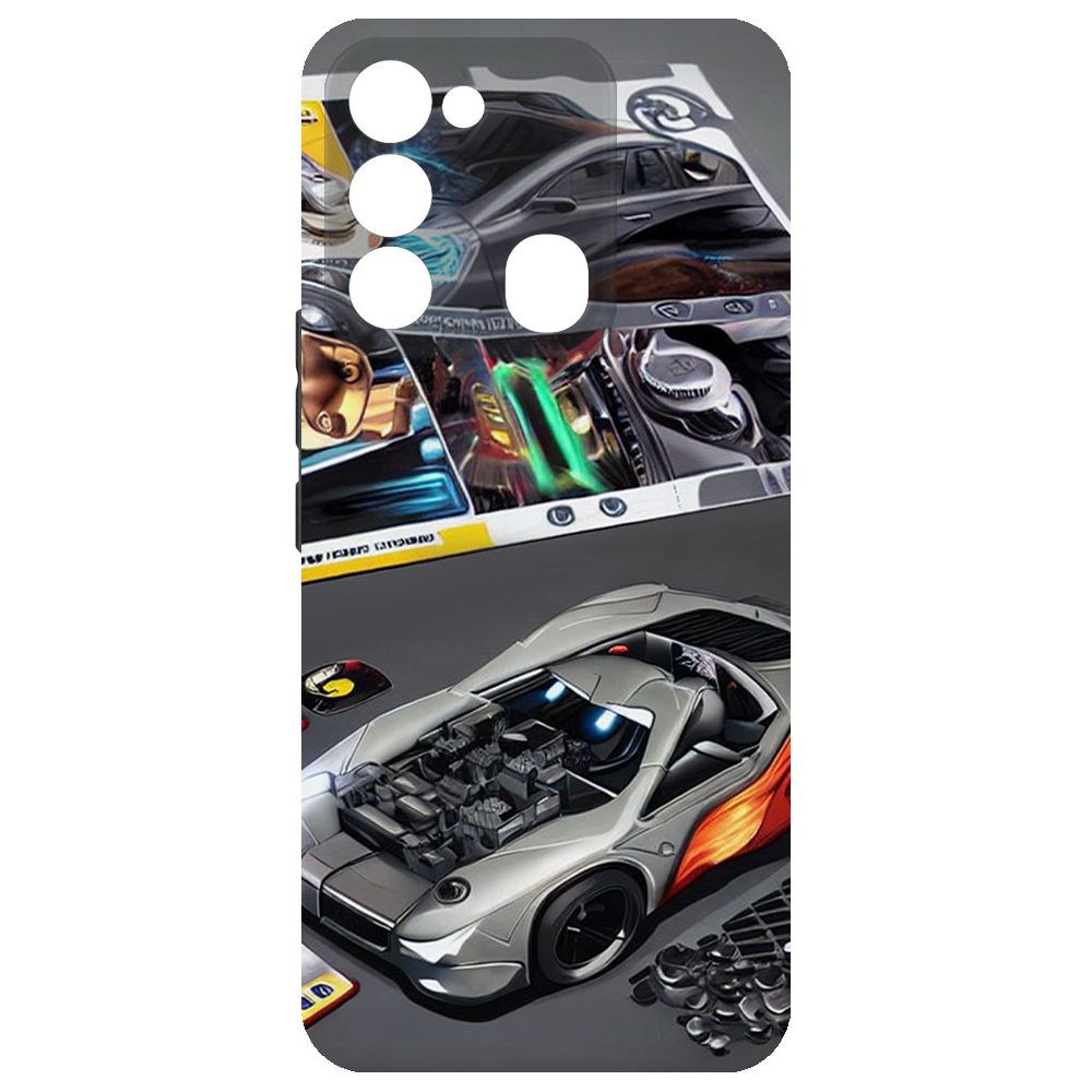 

Чехол-накладка Софт Постер для Tecno Spark Go 2022, Черный