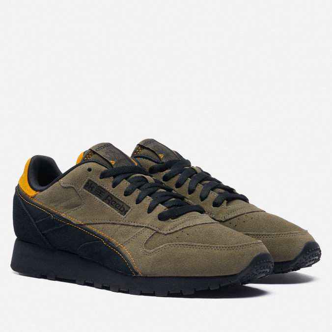 фото Кроссовки мужские reebok classic leather хаки 43 eu