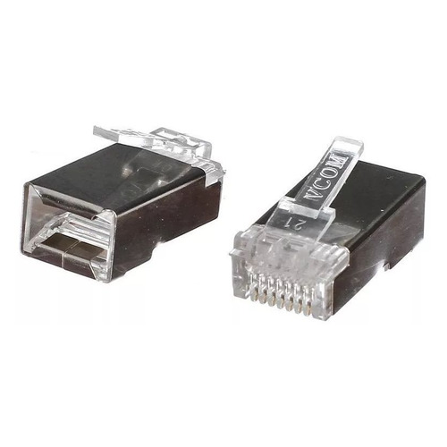 Коннектор RJ-45 Vcom FTP (экранированный, кат 5е) (упак.:20шт)