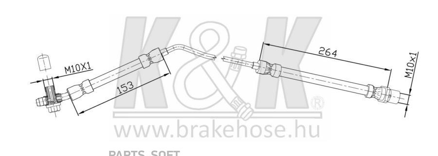 

Шланг Тормозной Задн Прав Bmw: X5 3.0i 00- K&K арт. FT6217