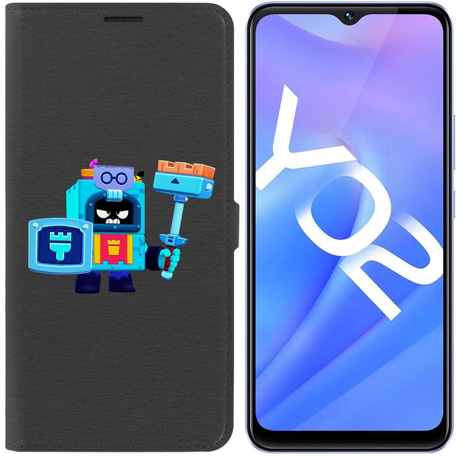 

Чехол-книжка Eco Book для Vivo Y02 Brawl Stars-Эш