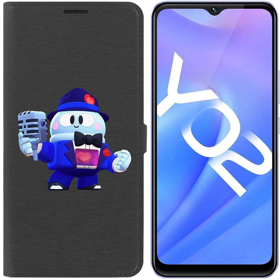 

Чехол-книжка Eco Book для Vivo Y02 Brawl Stars-Стильный Лу