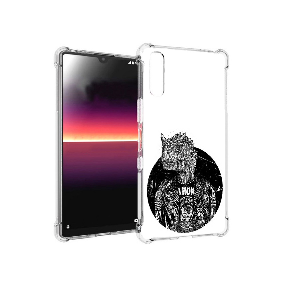 

Чехол MyPads Tocco для Sony Xperia L4 динозавр в куртке (PT227010.235.328), Прозрачный, Tocco
