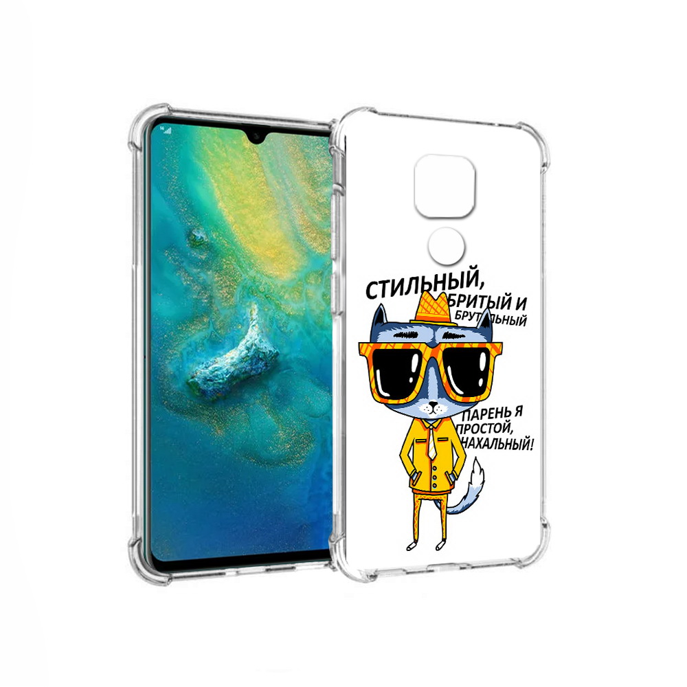 

Чехол MyPads Tocco для Huawei Mate 20x стильный кот (PT124578.30.625), Прозрачный, Tocco