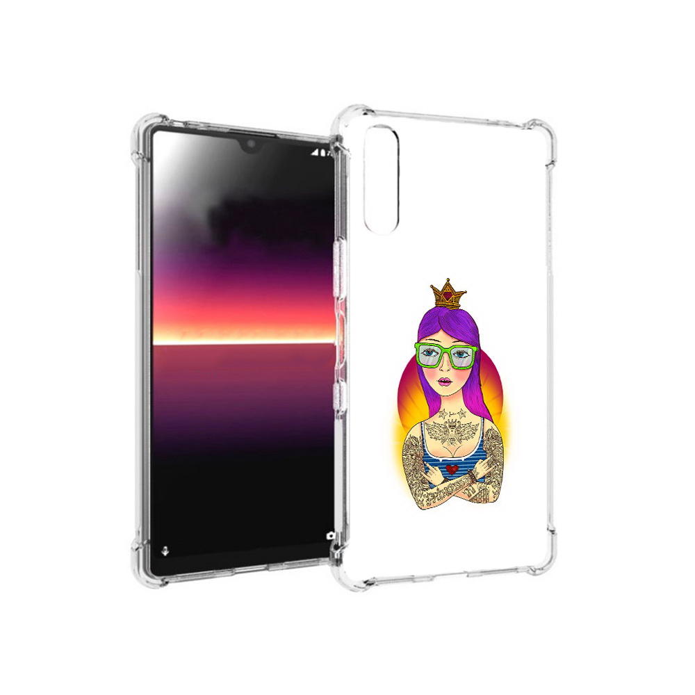 

Чехол MyPads Tocco для Sony Xperia L4 девушка в татуировках с короной (PT227010.235.305), Прозрачный, Tocco