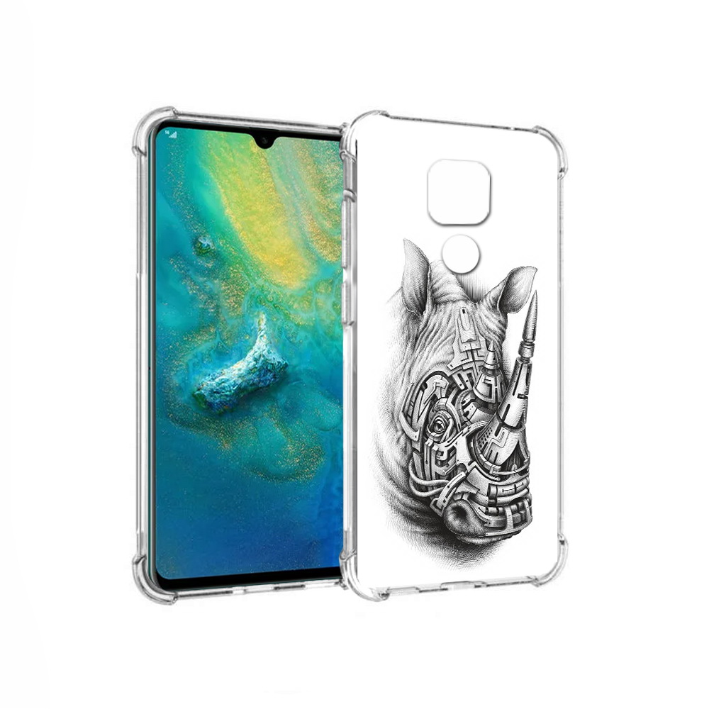 

Чехол MyPads Tocco для Huawei Mate 20x стальной носорог (PT124578.30.620), Прозрачный, Tocco