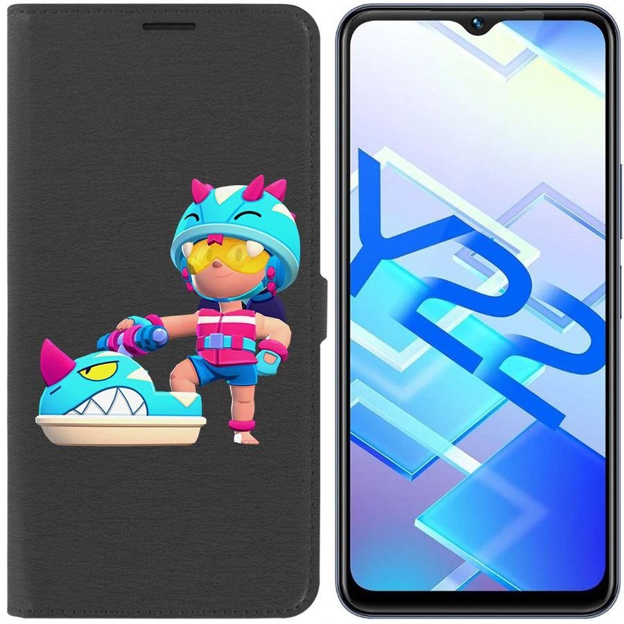 

Чехол-книжка Eco Book для Vivo Y22 Brawl Stars-Аквабайкер Джеки