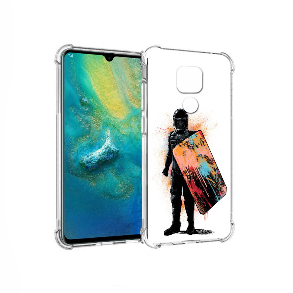 

Чехол MyPads Tocco для Huawei Mate 20x солдат с красочным щитом (PT124578.30.614), Прозрачный, Tocco