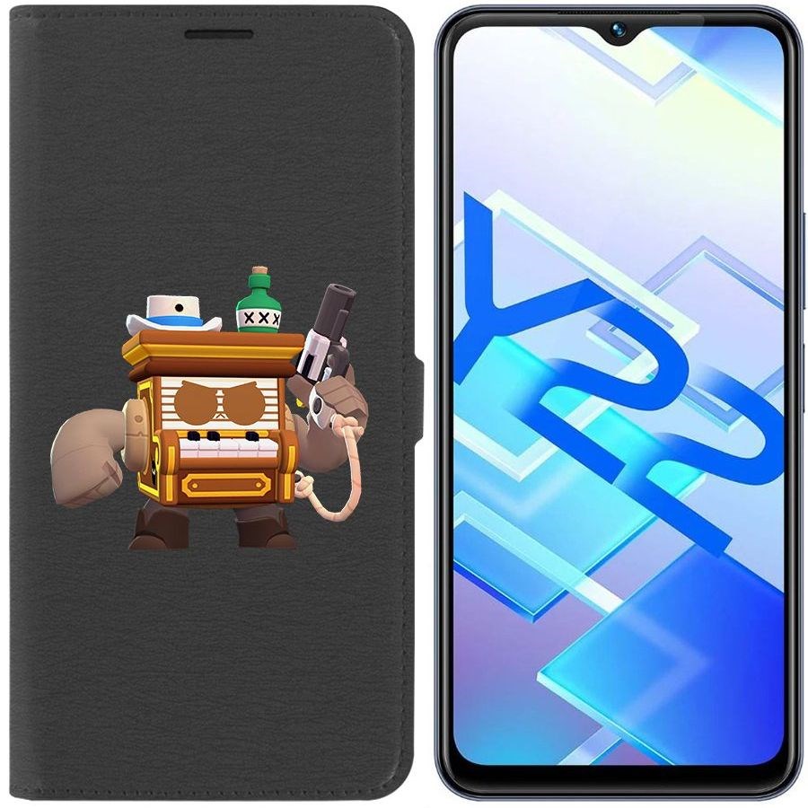 

Чехол-книжка Eco Book для Vivo Y22 Brawl Stars-8-БИТ из салуна