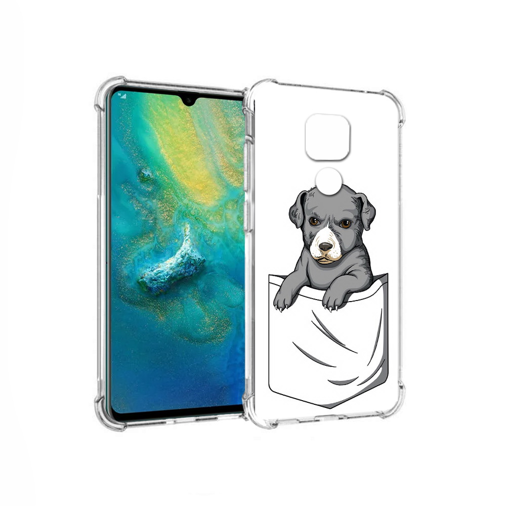 

Чехол MyPads Tocco для Huawei Mate 20x собачка в кармане (PT124578.30.611), Прозрачный, Tocco