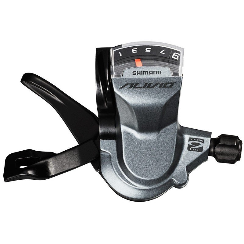 

Шифтер Shimano Alivio M4000 прав 9 скоростей, трос 2050 мм ESLM4000RA, Серый, M4000