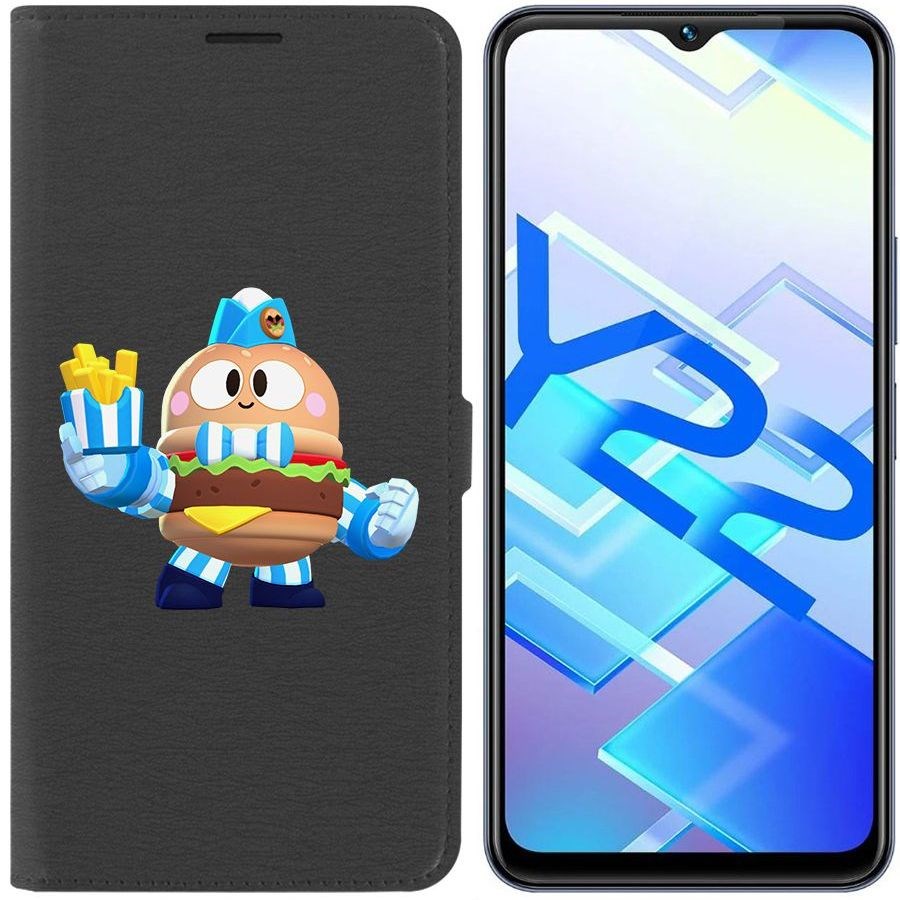 

Чехол-книжка Eco Book для Vivo Y22 Brawl Stars-Бургер Лу