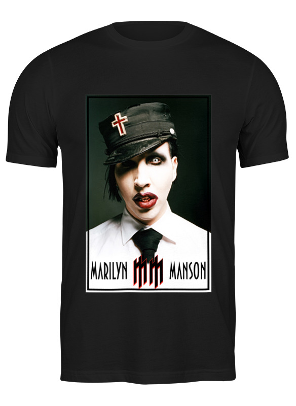 

Футболка мужская Printio Marilyn manson-1 черная XL, Черный, Marilyn manson-1