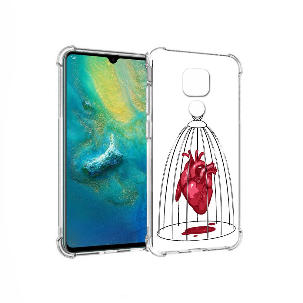 

Чехол MyPads Tocco для Huawei Mate 20x сердце в клетке (PT124578.30.597), Прозрачный, Tocco