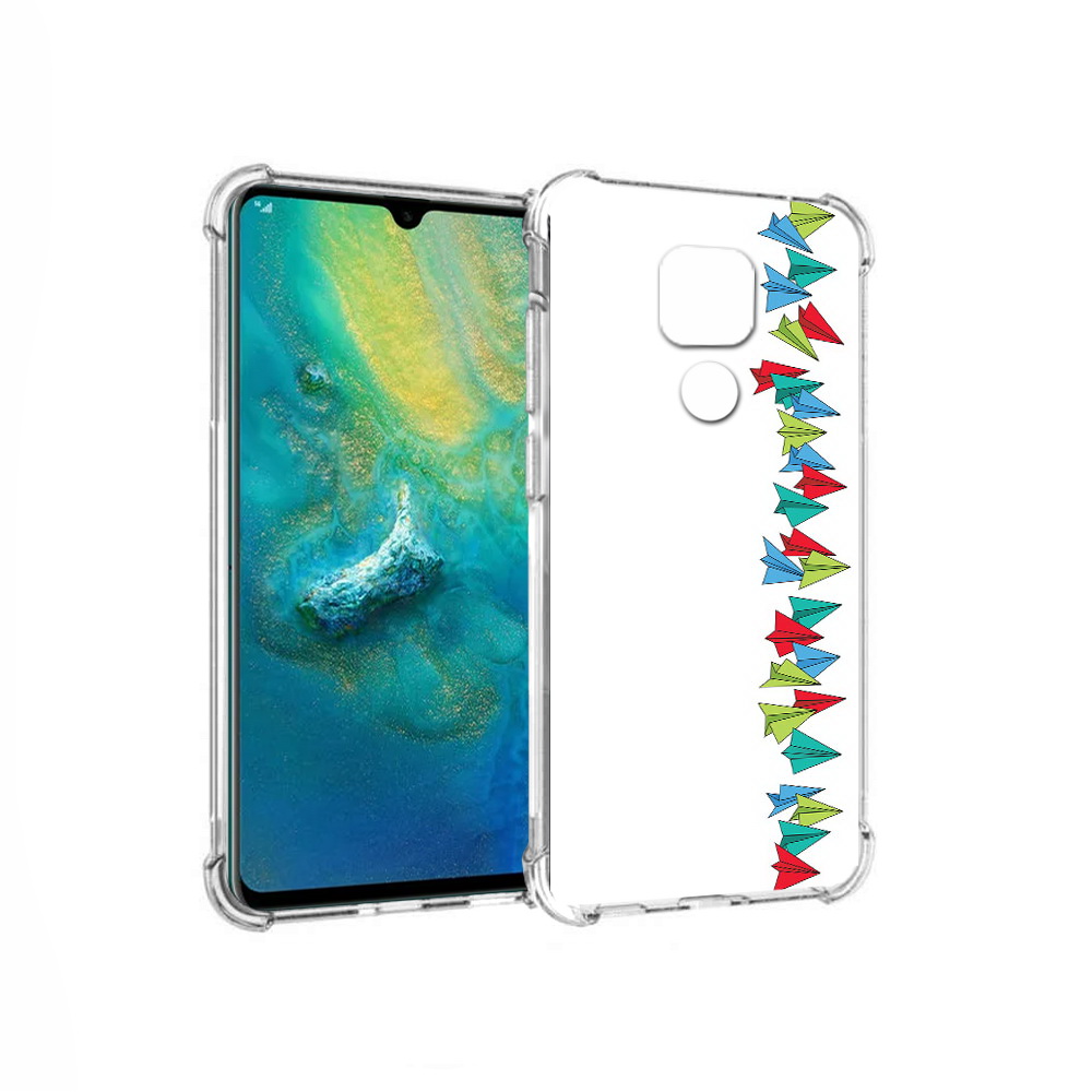 Чехол MyPads Tocco для Huawei Mate 20x самолетики из листочков (PT124578.30.593)