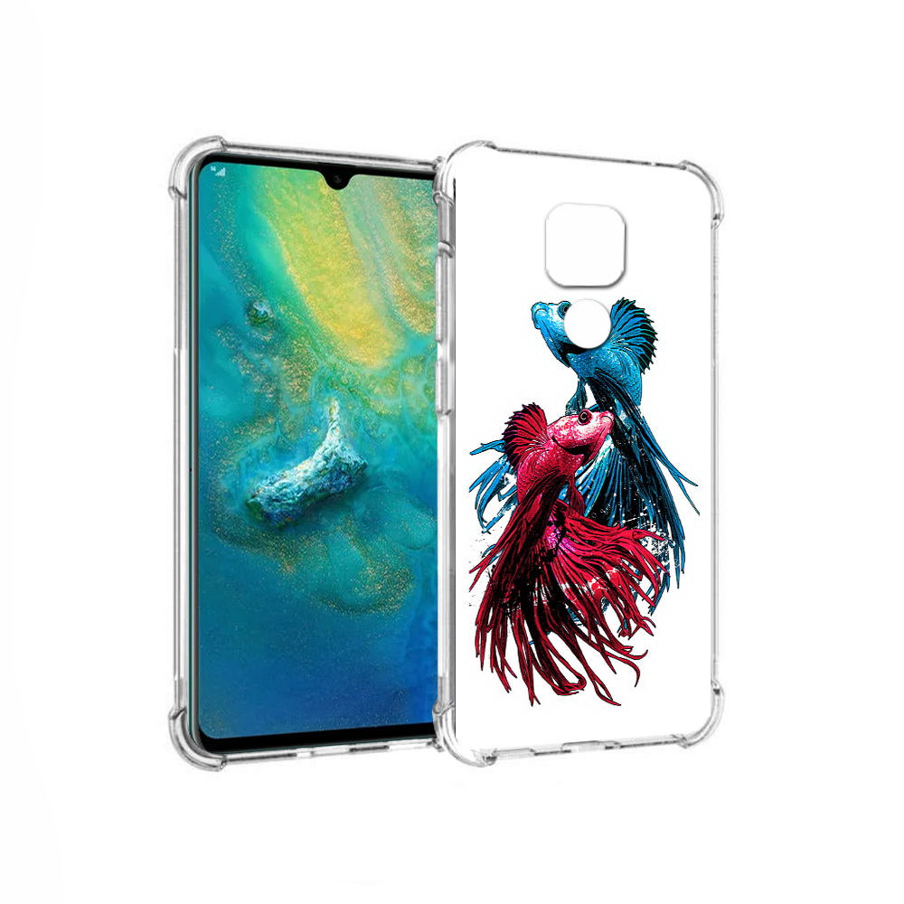 

Чехол MyPads Tocco для Huawei Mate 20x рыбы петушки (PT124578.30.592), Прозрачный, Tocco