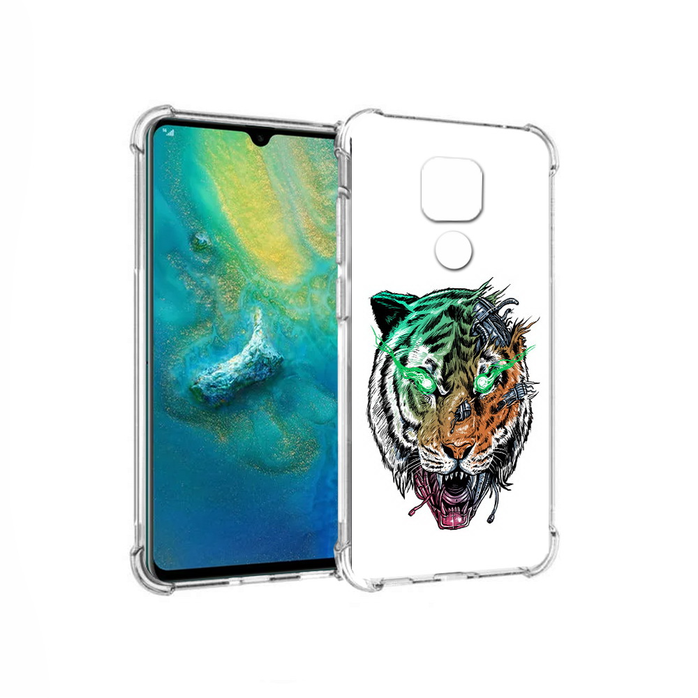 

Чехол MyPads Tocco для Huawei Mate 20x робо-тигр (PT124578.30.584), Прозрачный, Tocco