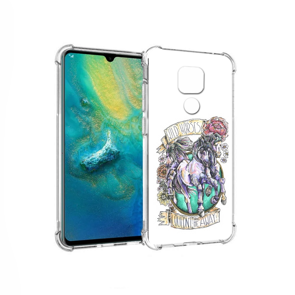 

Чехол MyPads Tocco для Huawei Mate 20x рисунок коней в цветах (PT124578.30.582), Прозрачный, Tocco