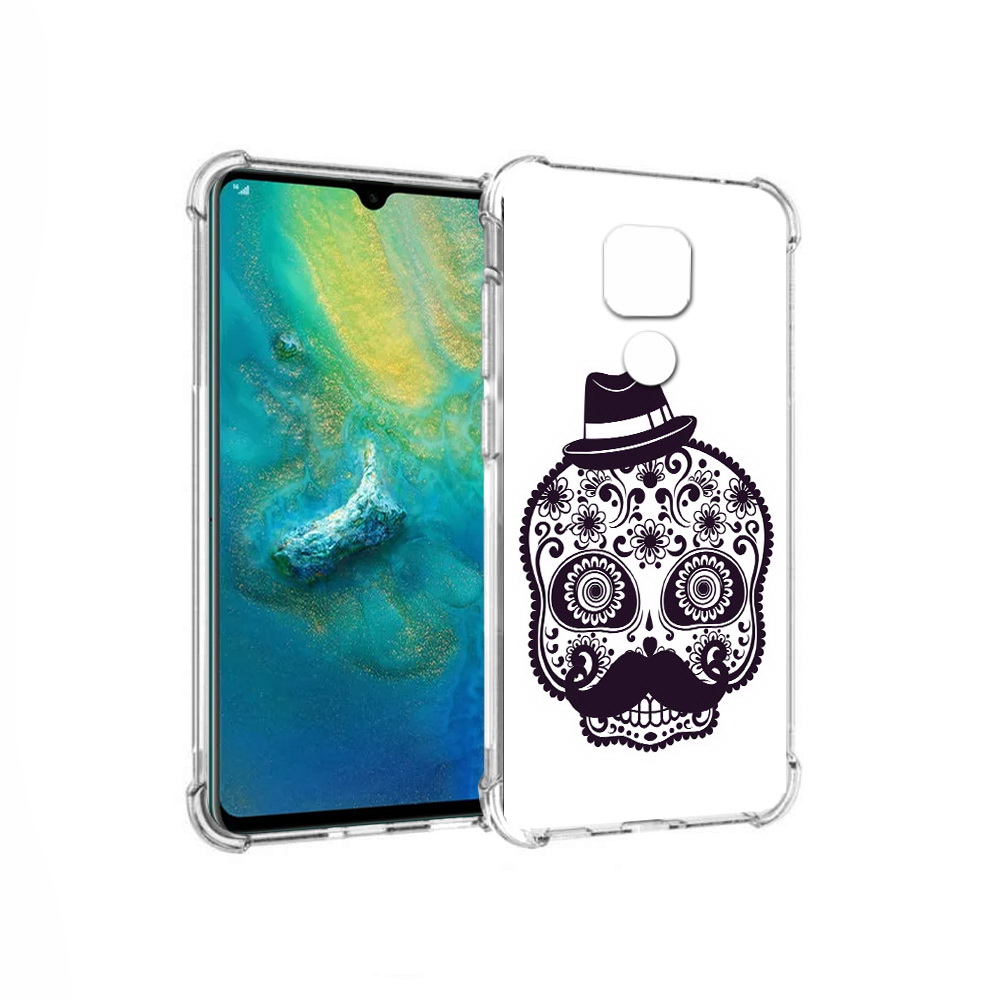 

Чехол MyPads Tocco для Huawei Mate 20x разрисованный скелет (PT124578.30.575), Прозрачный, Tocco