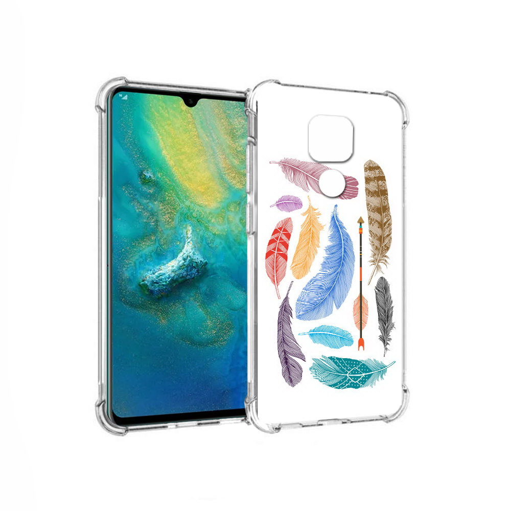 

Чехол MyPads Tocco для Huawei Mate 20x разноцветные перья (PT124578.30.572), Прозрачный, Tocco