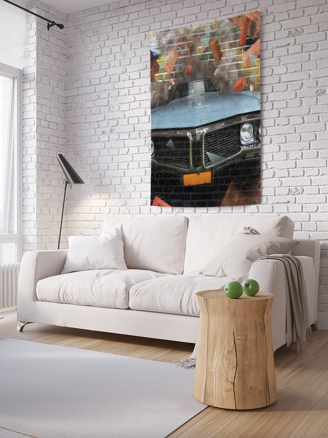 

Вертикальное фотопанно на стену JoyArty Граффити автомобиль 150x200 см, Граффити автомобиль